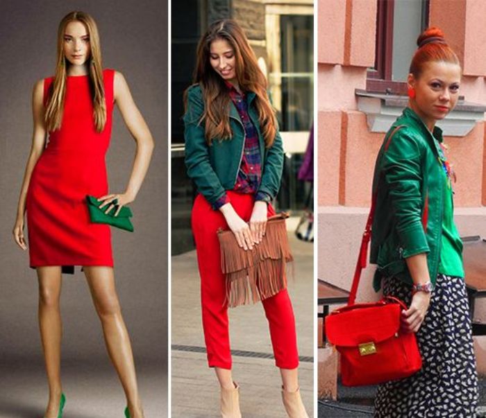 С каким цветом сочетается красный в одежде у женщин