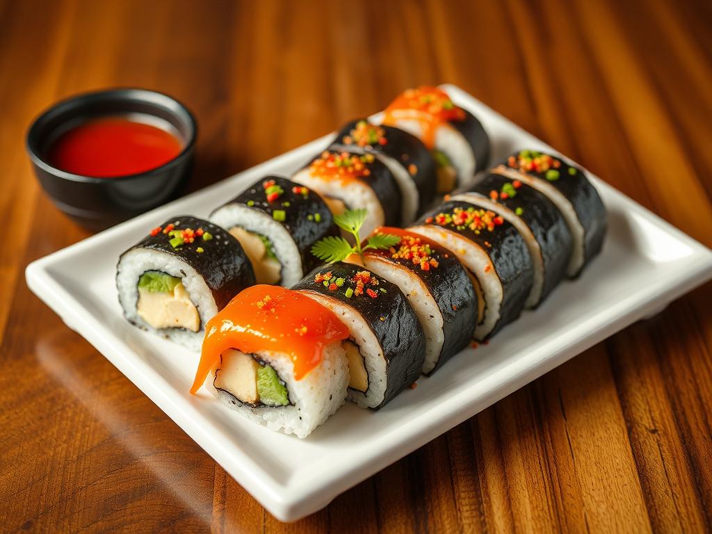 sushi and rollsфото