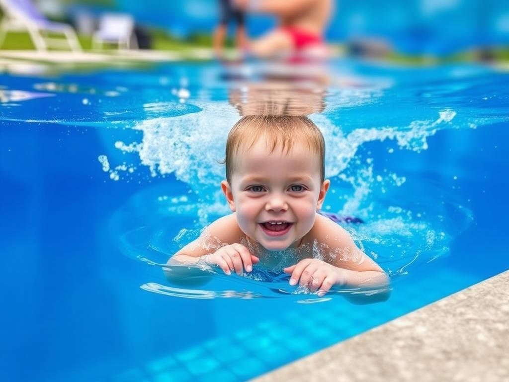 How to teach a child to swimфото
