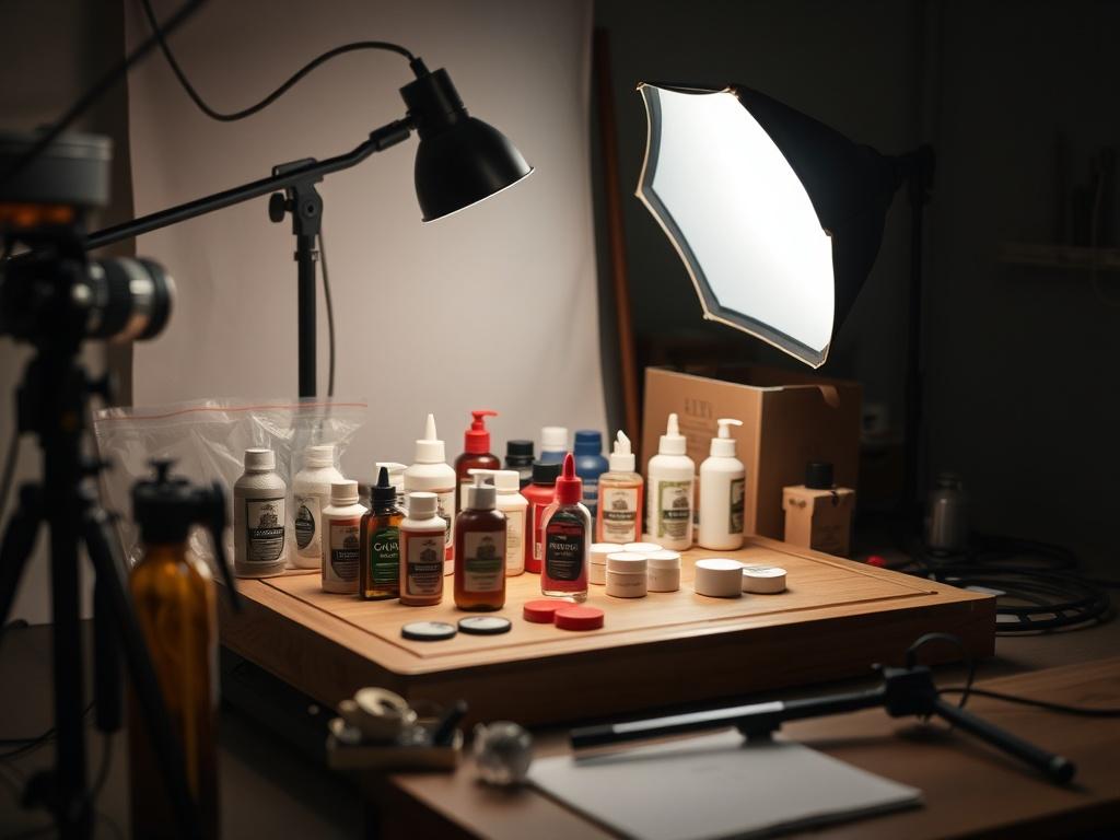 Preparing products for product photographyфото