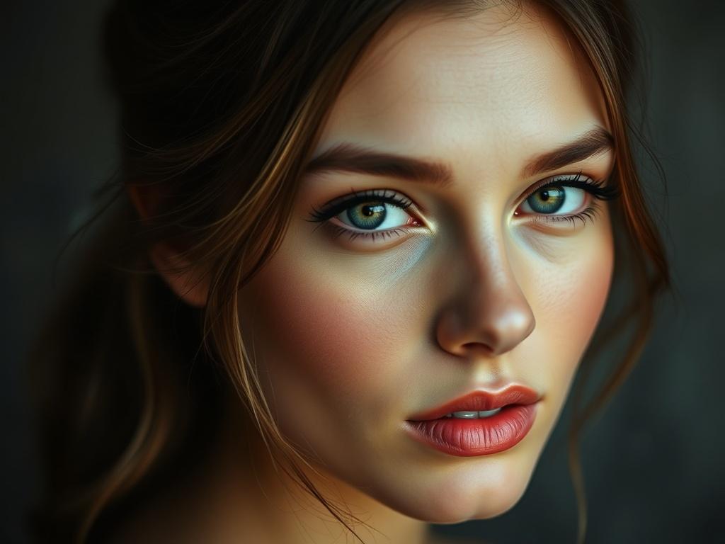 beautiful female faceфото