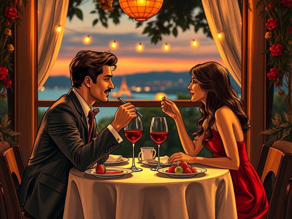 romantic dinnerфото